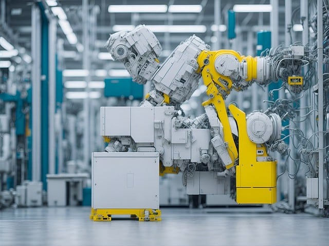 Penggunaan mesin robot dalam industri manufaktur