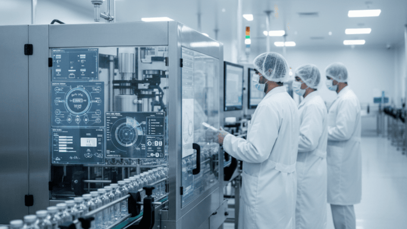 Produksi obat di pabrik