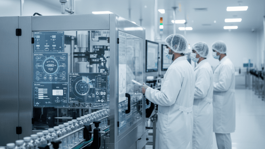 Produksi obat di pabrik