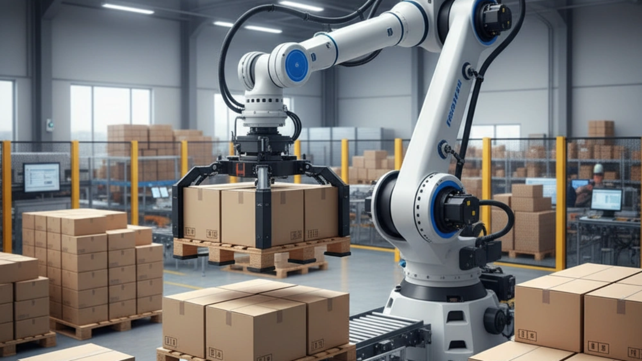 Robot palletizing