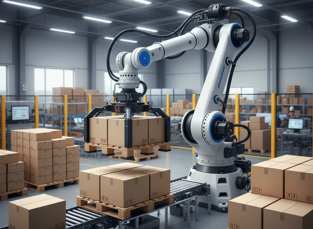 Robot palletizing