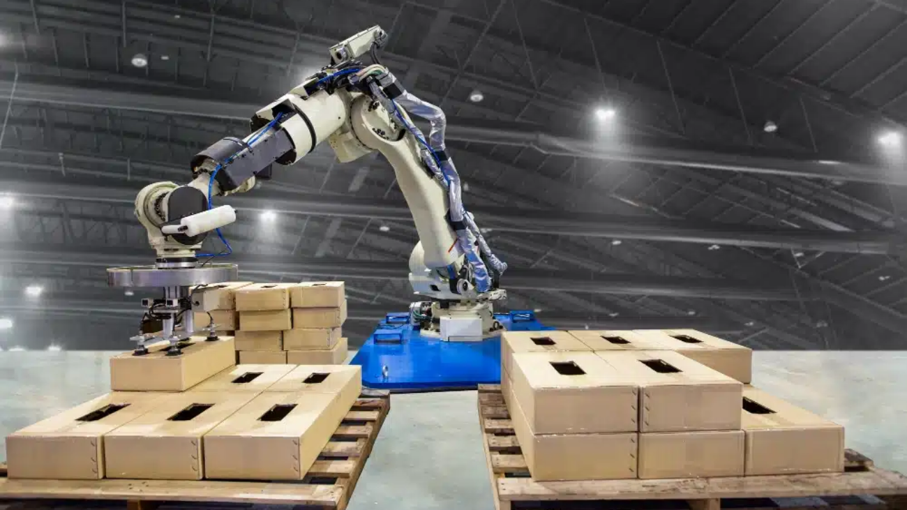 Robot palletizing modern