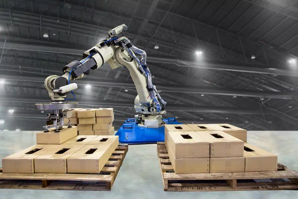 Robot palletizing modern