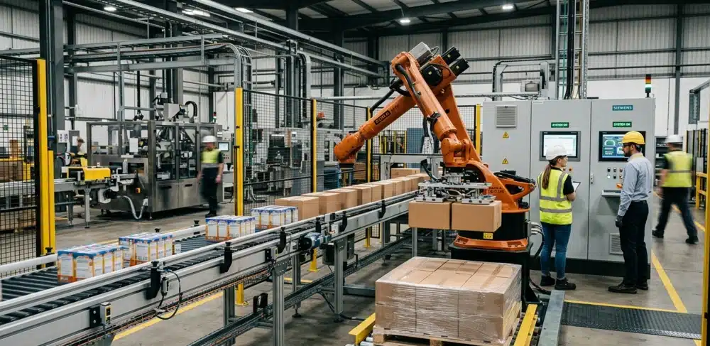 Aktivitas robot area produksi