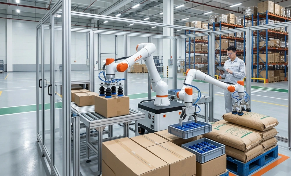 Robot palletizing di pabrik