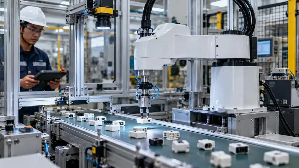 Mengecek robot yang beroperasi