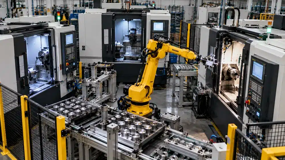 Robot dengan beberapa mesin